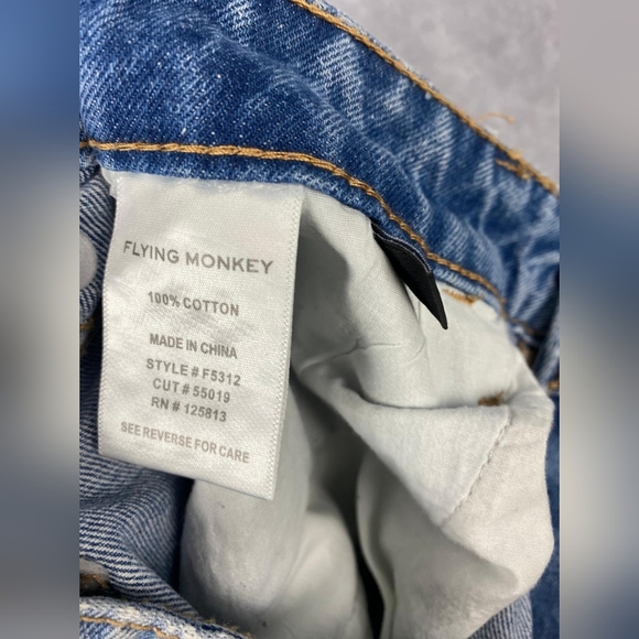 Flying Monkey Women's Distressed High Waist Dad Jeans Waist 30 - Picture 6 of 10